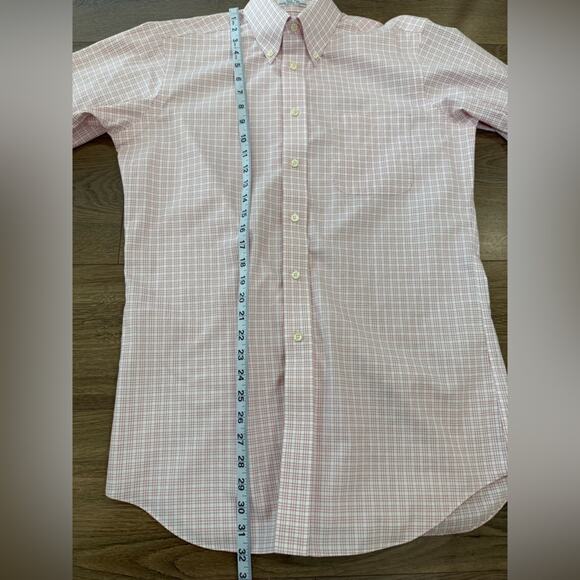 Paul Fredrick Non Iron Easy Care 100% Cotton Pinpoint Button Up Shirt Size 14.5 - Picture 8 of 8